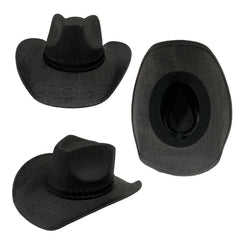 Black Men's Cowboy Straw Hat
