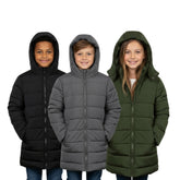 Youth Winter Hooded Puffer Coat - 3 Colors