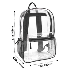 17-Inch Bulk Classic Clear Backpack