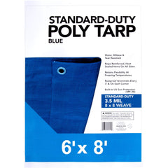 Blue Poly Tarps - 6x8 feet
