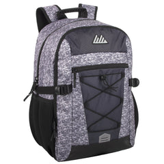 19-inch Bulk Heather Bungee Cord Backpack w Padded Laptop Section