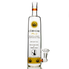 12" Cirok Vodka Bottle Five Time High with 14m Male Bowl and 14mm Male Banger