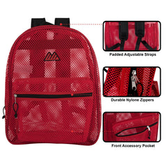 17-Inch Bulk Trailmaker Premium Mesh Backpack - 5 Colors