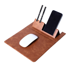 PU Leather Mousepad w/ Office Storage Stand (Deliver in 4-6 weeks)