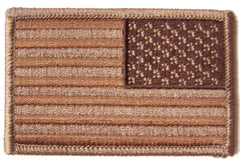 BROWN DESERT AMERICAN FLAG right arm 3 INCH EMBROIDERED PATCH ( sold by the piece )
