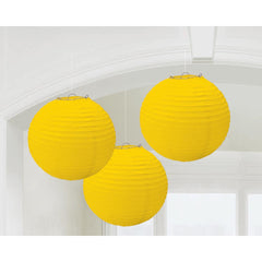 Paper Lanterns Yellow 9.5" (3 PACK)