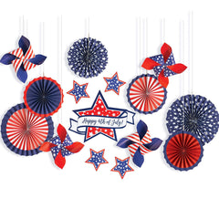 Patriotic Pinwheel Backdrop Fan Decorating Kit (EACH)