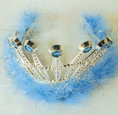 ASSORTED COLOR FEATHER TIARA CROWNS