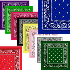 Bandana 100% Cotton Paisley Print Double-Sided