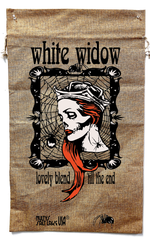 WHITE WIDOW MARIJUANA BURLAP BAG ( sold by the piece )