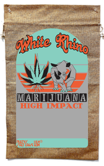 WHITE RHINO MARIJUANA BURLAP BAG ( sold by the piece )