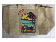 BRITISH COLUMBIA MARIJUANA BURLAP TOTE BAG ( sold by the piece )
