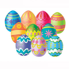 Mini Easter Egg Cutout Assortment 4.5" (10 PACK)
