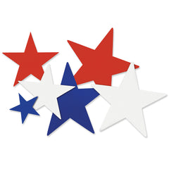 Red White and Blue Star Cutout Assortment (9 PACK)