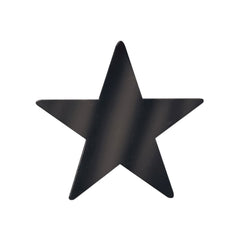Foil Star Cutout - Black 5" (EACH)
