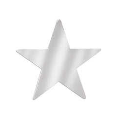 Foil Star Cutout - Silver 5" (EACH)