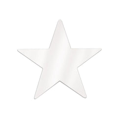 Foil Star Cutout - White 5" (EACH)