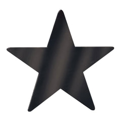 Foil Star Cutout - Black 12" (EACH)