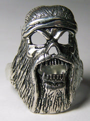 SASQUATCH BIG FOOT SILVER DELUXE BIKER RING (Sold by the piece)