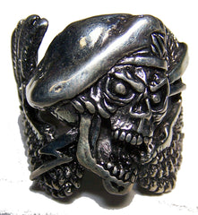 SPECIAL FORCES SKULL WINGS DELUXE BIKER RING (Sold by the piece) *