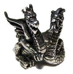DOUBLE DRAGONS BIKER RING (Sold by the piece) *- CLOSEOUT AS LOW AS $ 3.50 EA