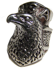 USA EAGLE HEAD SILVER BIKER RING (Sold by the piece) * CLOSEOUT AS LOW AS $ 3.75 EA