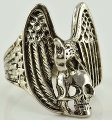 EAGLE WITH SKULL BIKER RING (Sold by the piece)