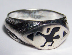 NATIVE BIRD SILVER DELUXE BIKER RING (Sold by the piece) * CLOSEOUT NOW AS LOW AS $2.95 EA