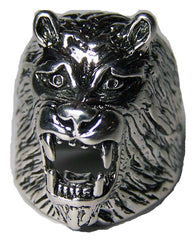 ROARING LION HEAD BIKER RING (Sold by the piece) *- CLOSEOUT NOW $ 3.75 EA