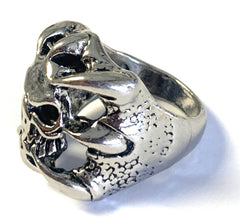 CLAW HOLDING SKULL METAL BIKER RING (SOLD BY THE PIECE)