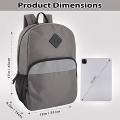 17-Inch Bulk Safety Reflective Backpack with Side Pocket