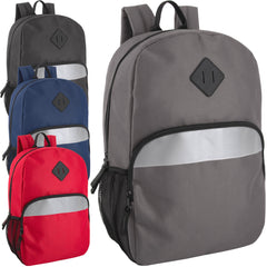 17-Inch Bulk Safety Reflective Backpack with Side Pocket