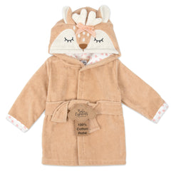 Baby Essentials Themed Velour Hooded Bathrobe
