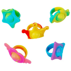 Bubble Popper Ring Assortment 1.25" - 2" (100 PACK)