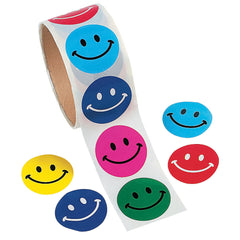 Stickers - Smile Face Assortment 1.5" (100 PACK)