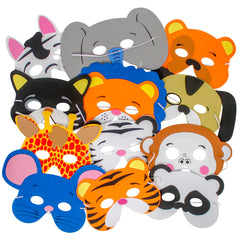 Child Size Foam Animal Face Mask Assortment (DZ)
