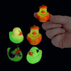 Glow In The Dark Mini Halloween Rubber Duckling Assortment 1" (DZ)
