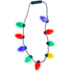 Light Up Christmas Bulb Necklace 26" (EACH)