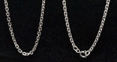 DELUXE STAINLESS STEEL SILVER 18 INCH ROLO LINK CHAIN NECKLACE ( sold by the piece or dozen )