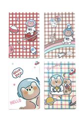 A5 Notebooks Cute Astronaut Design Cartoon Pattern Paper Cover Mini Notebook