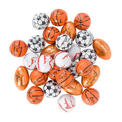 Chocolate Sports Ball Mix .75"-1" (100 PACK)
