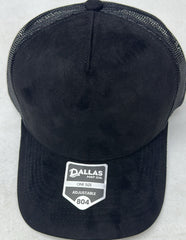 Dallas Hat Co 804 5 Panel Suede HIGH CROWN SLIGHT CURVE Mesh Trucker