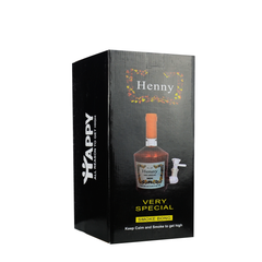 10" Henny Liquor Bottle Water Pipe 14mm Male Bowl and 14mm Male Banger Included