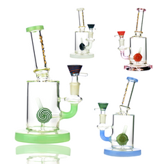 8" Candy Shower Water Pipe with 14mm Male Bowl