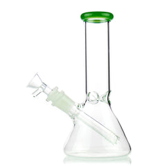 8" Beaker with Color Mouth 4mm Glass