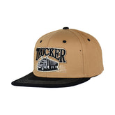 Snapback "Trucker" Work Hard Play Hard Hat Embroidered