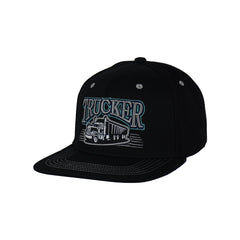 Snapback "Trucker" Work Hard Play Hard Hat Embroidered