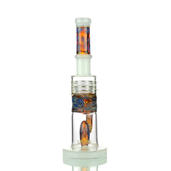 12" Water Pipe Zong Double Glass Tube with Dome Perc and 14mm Male Bowl