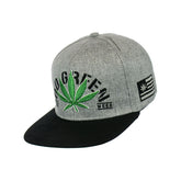 Go Green Leaf Embroidered Snapback Hat