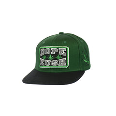 Dope Kush Leaf Embroidered Snapback Hat